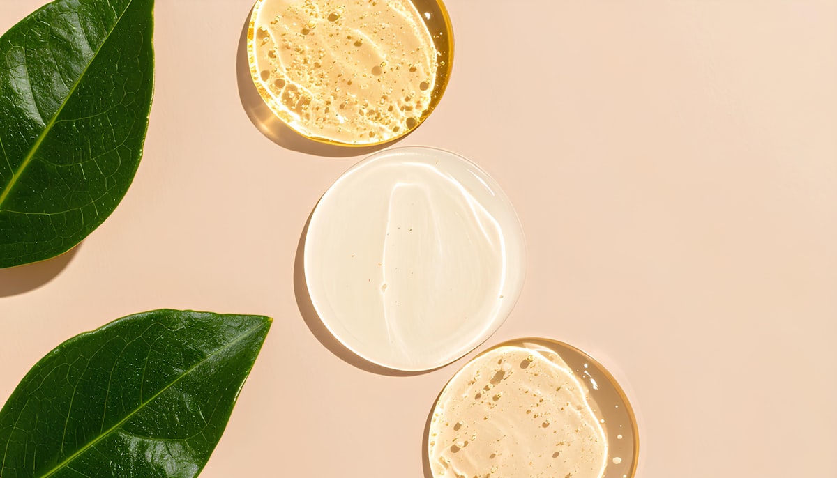 Routine quotidiana di bellezza con cosmetici naturali